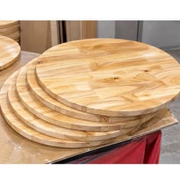 Mặt Bàn Tròn Gỗ Cao Su Ghép Đường Kính 60cm ( phủ keo 2 mặt )  ,Dày 18mm 1