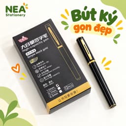 Bút gel 0.5/0.7/1.0mm mực đen hộp 12 cây – Ghi chép học tập, làm bài và sử dụng văn phòng 5