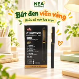Bút gel 0.5/0.7/1.0mm mực đen hộp 12 cây – Ghi chép học tập, làm bài và sử dụng văn phòng 1