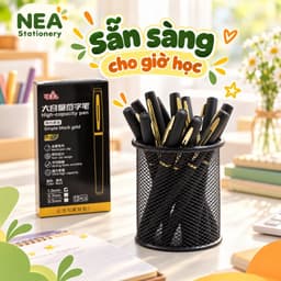 Bút gel 0.5/0.7/1.0mm mực đen hộp 12 cây – Ghi chép học tập, làm bài và sử dụng văn phòng 4