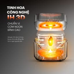 Nồi Cơm Cao Tần UNIE URC-TIH15C/G 1.5L, Công Nghệ IH 3D Nấu Cơm Dẻo Thơm, Lòng Nồi Phủ Titan 5