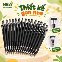 Bút gel GP380 0.5mm thân nhám – Chọn mực đen, đỏ, xanh cho ghi chép học tập và văn phòng 3