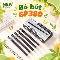 Bút gel GP380 0.5mm thân nhám – Chọn mực đen, đỏ, xanh cho ghi chép học tập và văn phòng 6