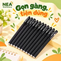 Bút gel GP380 0.5mm thân nhám – Chọn mực đen, đỏ, xanh cho ghi chép học tập và văn phòng 5