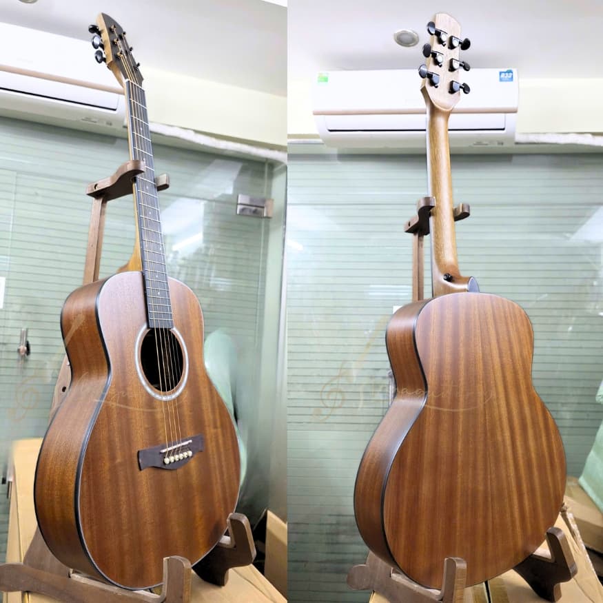 Đàn Guitar Acoustic Diduo 3/4 Acoustic Sitka Spruce Mahogany- Phím Bo Tròn- Kèm 12 Phụ Kiện- Bảo hành 2 Năm