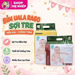 (Không quà) Tã/bỉm UalaRogo sợi tre mềm mại, chống tràn, thấm hút đủ size cho bé 4-30kg 1