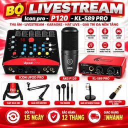 Bộ Livestream Icon Upod Pro + Micro AKG P120 + Box Stereo KL-589 Pro, Combo Thu Âm Livestream Karaoke Hát Live 1