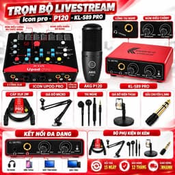 Bộ Livestream Icon Upod Pro + Micro AKG P120 + Box Stereo KL-589 Pro, Combo Thu Âm Livestream Karaoke Hát Live 4