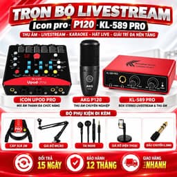 Bộ Livestream Icon Upod Pro + Micro AKG P120 + Box Stereo KL-589 Pro, Combo Thu Âm Livestream Karaoke Hát Live 6