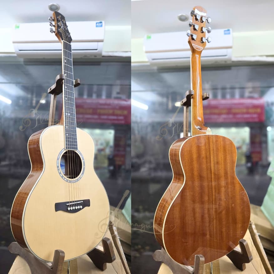 Đàn Guitar Acoustic Diduo 3/4 Acoustic Sitka Spruce Mahogany- Phím Bo Tròn- Kèm 12 Phụ Kiện- Bảo hành 2 Năm
