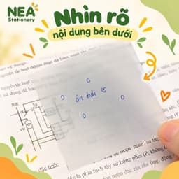 Giấy nhớ Sticky Note trong suốt 7×9.5cm, 7.5×7.5cm – Chọn hồng hoặc trắng, ghi chú học tập 3