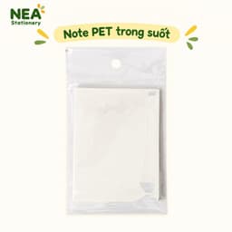 Giấy nhớ Sticky Note trong suốt 7×9.5cm, 7.5×7.5cm – Chọn hồng hoặc trắng, ghi chú học tập 5