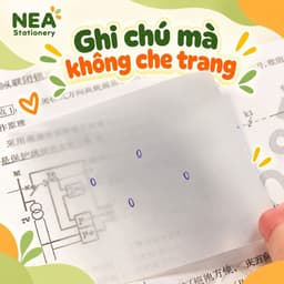 Giấy nhớ Sticky Note trong suốt 7×9.5cm, 7.5×7.5cm – Chọn hồng hoặc trắng, ghi chú học tập 9