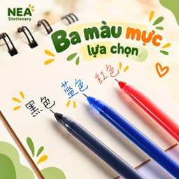 Bút gel ngòi kim 0.5mm hộp 12 cây – Chọn mực đen, đỏ, xanh, ghi chép học tập và văn phòng 4