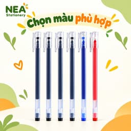 Bút gel ngòi kim 0.5mm hộp 12 cây – Chọn mực đen, đỏ, xanh, ghi chép học tập và văn phòng 5