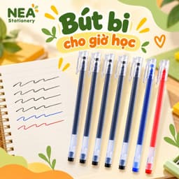 Bút gel ngòi kim 0.5mm hộp 12 cây – Chọn mực đen, đỏ, xanh, ghi chép học tập và văn phòng 6