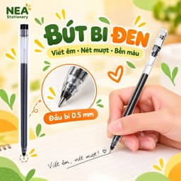 Bút gel ngòi kim 0.5mm hộp 12 cây – Chọn mực đen, đỏ, xanh, ghi chép học tập và văn phòng 7