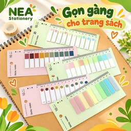Miếng đánh dấu trang Index Tab PET Morandi trong suốt – Mẫu nửa màu, full màu và chấm tròn 4