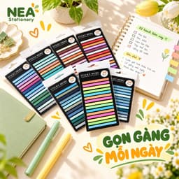 Miếng đánh dấu trang Index Tab PET siêu mảnh – Dùng cho sách, vở, sổ tay và tài liệu học tập 4