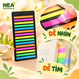 Miếng đánh dấu trang Index Tab PET siêu mảnh – Dùng cho sách, vở, sổ tay và tài liệu học tập 5