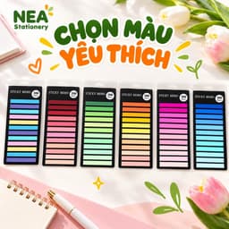 Miếng đánh dấu trang Index Tab PET siêu mảnh – Dùng cho sách, vở, sổ tay và tài liệu học tập 7
