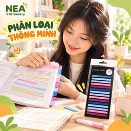 Miếng đánh dấu trang Index Tab PET siêu mảnh – Dùng cho sách, vở, sổ tay và tài liệu học tập 6