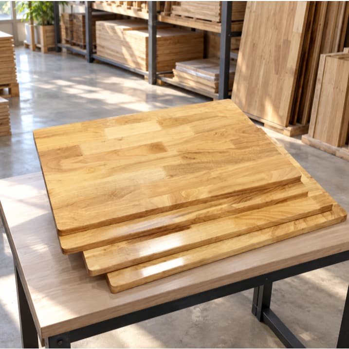 Mặt Bàn Hình Chữ Nhật Cao Su Ghép ( phủ keo 2 mặt ) ,Dày 18mm
