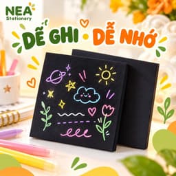 Giấy nhớ Sticky Note màu đen aesthetic – Ghi chú học tập, checklist và trang trí sổ tay journal 3