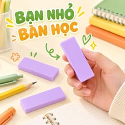 Gôm tẩy bút chì dạng trượt – Cây hoàn chỉnh hoặc ruột refill, chọn hồng, xanh trời, tím, trắng 4