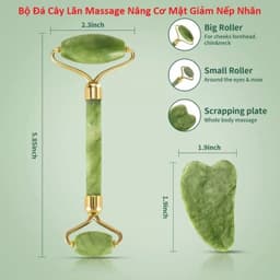 Bộ Đá Cây Lăn Massage Nâng Cơ Mặt Giảm Nếp Nhăn và Cọ Rửa Mặt, Masage Tạo Bọt Bạch Tuộc Cao Su 1
