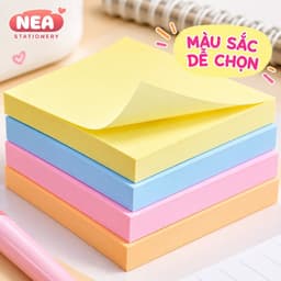 Giấy nhớ Sticky Note màu trơn 76×76mm, 76×51mm, 76×19mm – Chọn 100 tờ hoặc bộ 4 màu 400 tờ 2