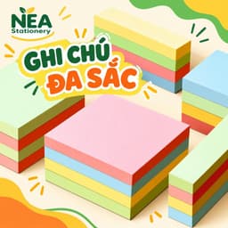 Giấy nhớ Sticky Note màu trơn 76×76mm, 76×51mm, 76×19mm – Chọn 100 tờ hoặc bộ 4 màu 400 tờ 1