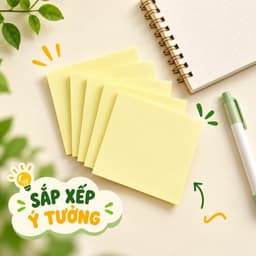 Giấy nhớ Sticky Note màu trơn 76×76mm, 76×51mm, 76×19mm – Chọn 100 tờ hoặc bộ 4 màu 400 tờ 4