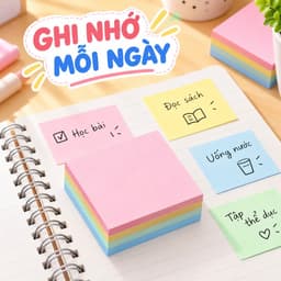 Giấy nhớ Sticky Note màu trơn 76×76mm, 76×51mm, 76×19mm – Chọn 100 tờ hoặc bộ 4 màu 400 tờ 3