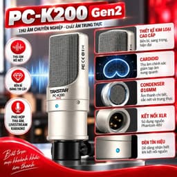 Bộ Livestream Icon Upod Pro + Micro PC-K200 Gen2 + KL-589 Pro, Combo Thu Âm Livestream Karaoke Hát Live Kèm Phụ Kiện 4