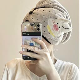 KHĂN QUẦN TÓC, KHĂN LAU ĐẦU KHÔ NHANH MẪU MỚI HÌNH LỢN ỈN SIÊU CUTE D2P2 1