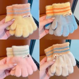 Găng Tay Len Cả Bàn Cho Bé 1-3 Tuổi, Găng Tay Giữ Ấm Mùa Đông Mềm Mại Co Giãn Dễ Thương 8