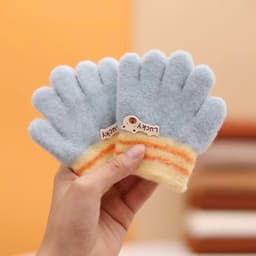 Găng Tay Len Cả Bàn Cho Bé 1-3 Tuổi, Găng Tay Giữ Ấm Mùa Đông Mềm Mại Co Giãn Dễ Thương 2