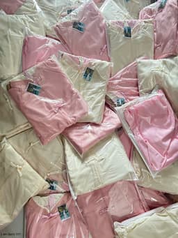 Set áo dài Lụa Mango 4 tà đính nút tàu phối Tơ ánh kim cao cấp nhẹ nhàng thướt tha_QC 7