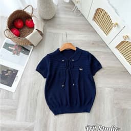 Áo len dệt kim cổ sen phối nơ – nữ tính, thanh lịch, chuẩn phong cách hàn quốc 6