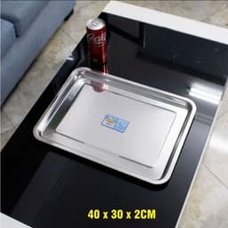 Khay Inox Cao Cấp Dầy Dặn - Sáng Bóng, Chống Gỉ, An Toàn Đựng Thực Phẩm 6