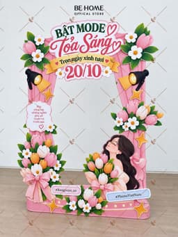 Bảng Chào,Backdrop Photobooth 20/10, 20/11 Ngày Nhà Giáo Việt Nam, Decor Cửa Hàng, Lớp Học, Văn Phòng - BeHome Decor 12