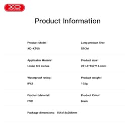 Túi Chống Nước Điện Thoại XO-KT05 Chuẩn IPX8, Dùng Cho Máy Đến 8.5 Inch, Kèm Dây Đeo 57cm 8