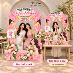 Bảng Chào,Backdrop Photobooth 20/10, 20/11 Ngày Nhà Giáo Việt Nam, Decor Cửa Hàng, Lớp Học, Văn Phòng - BeHome Decor 9