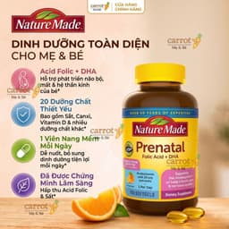 Vitamin Cho Bà Bầu Nature Prenatal Made Mỹ, Bổ Sung DHA, 23 Vitamin&Khoáng Chất - 150 Viên 3