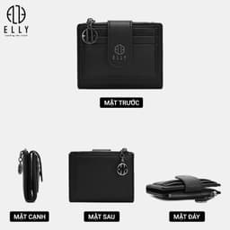 Ví nữ ELLY EVH117 ví cầm tay da tổng hợp cao cấp nhỏ gọn nhiều ngăn thời trang thanh lịch 6