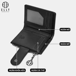 Ví nữ ELLY EVH117 ví cầm tay da tổng hợp cao cấp nhỏ gọn nhiều ngăn thời trang thanh lịch 5