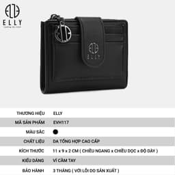 Ví nữ ELLY EVH117 ví cầm tay da tổng hợp cao cấp nhỏ gọn nhiều ngăn thời trang thanh lịch 2