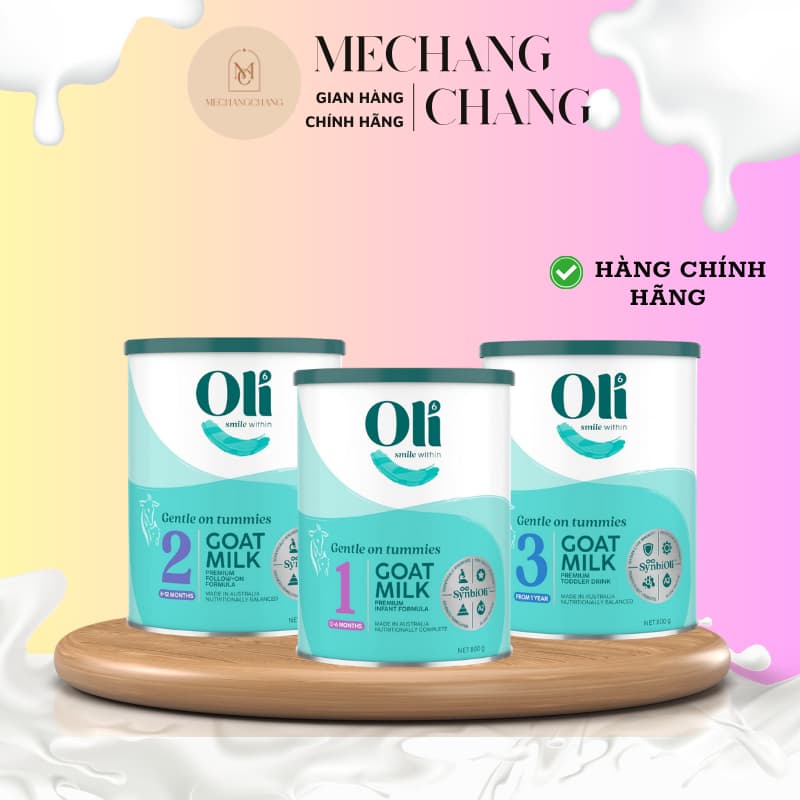 Sữa dê Oli6 Goat Milk Infant 800g dành cho trẻ đủ số 1,2,3 date mới hàng nhập khẩu chính hãng