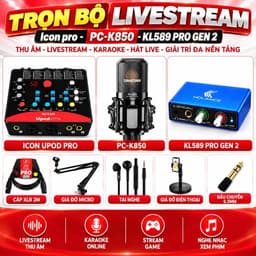 Combo Livestream ICON Upod Pro + Micro PC-K850 + KL589 Pro Gen 2, Bộ Thu Âm Livestream Karaoke Hát Live Kèm Phụ Kiện 5